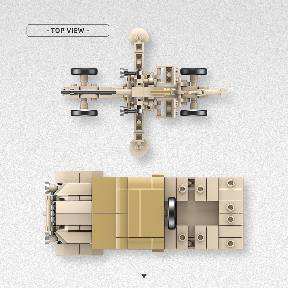 BOFORS 40MM L/60MORRIS CDSW 6X4 Ww2 Military Tank Building Blocks Bricks Collection Model Educational Toys for Christmas Gifts