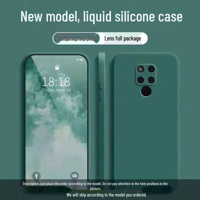 Huawei Mate20X Liquid Silicone Anti-Drop Full Coverage Case - Solid Color, Skin-Friendly, Protective