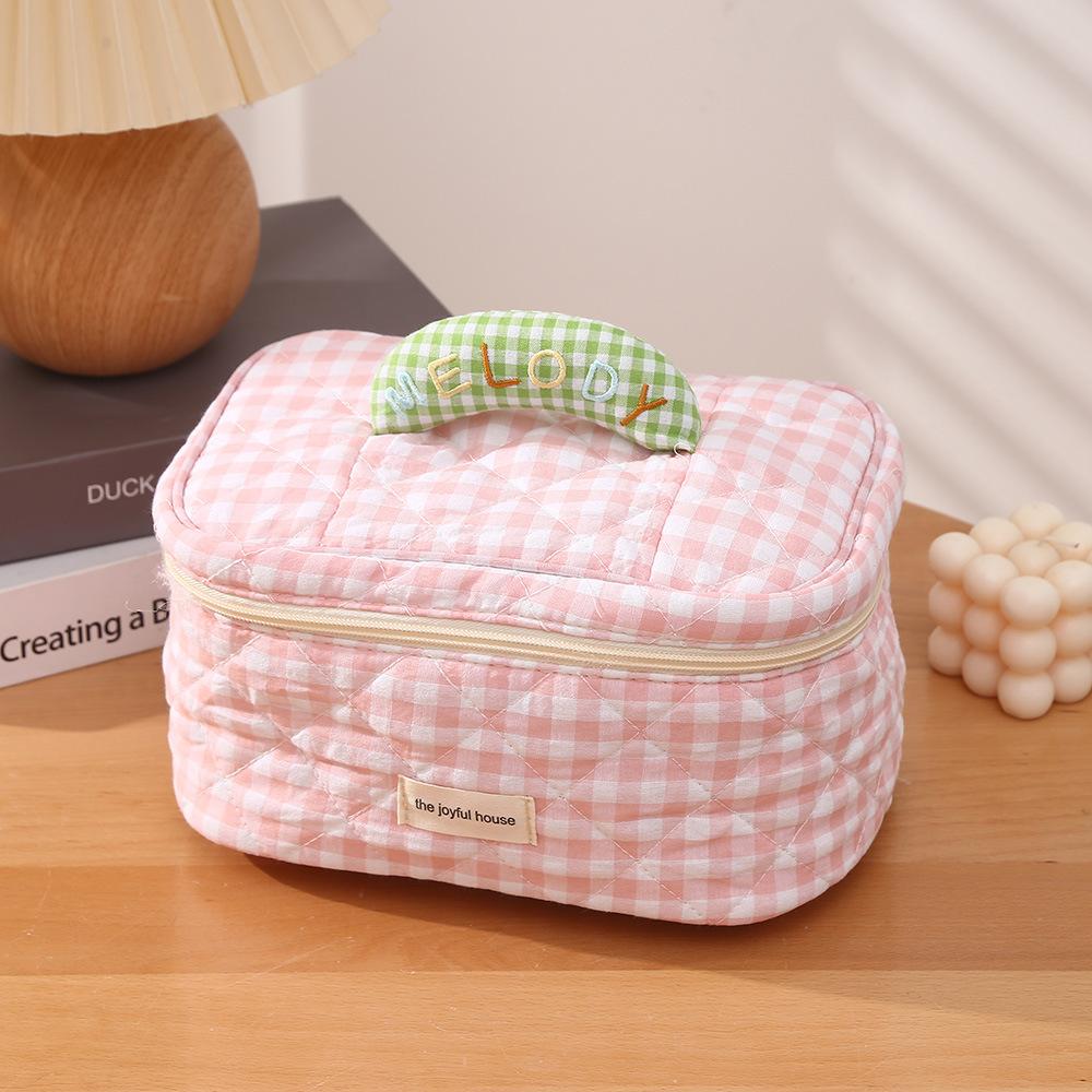 Korean Makeup Bag with Large Capacity Travel Organizer High Beauty Cosmetic Bag Cute Portable Storage Bag Travel Essentials LIJI
