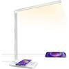 LED Desk Lamp with Wireless Charger, USB Charging Port, Eye Care