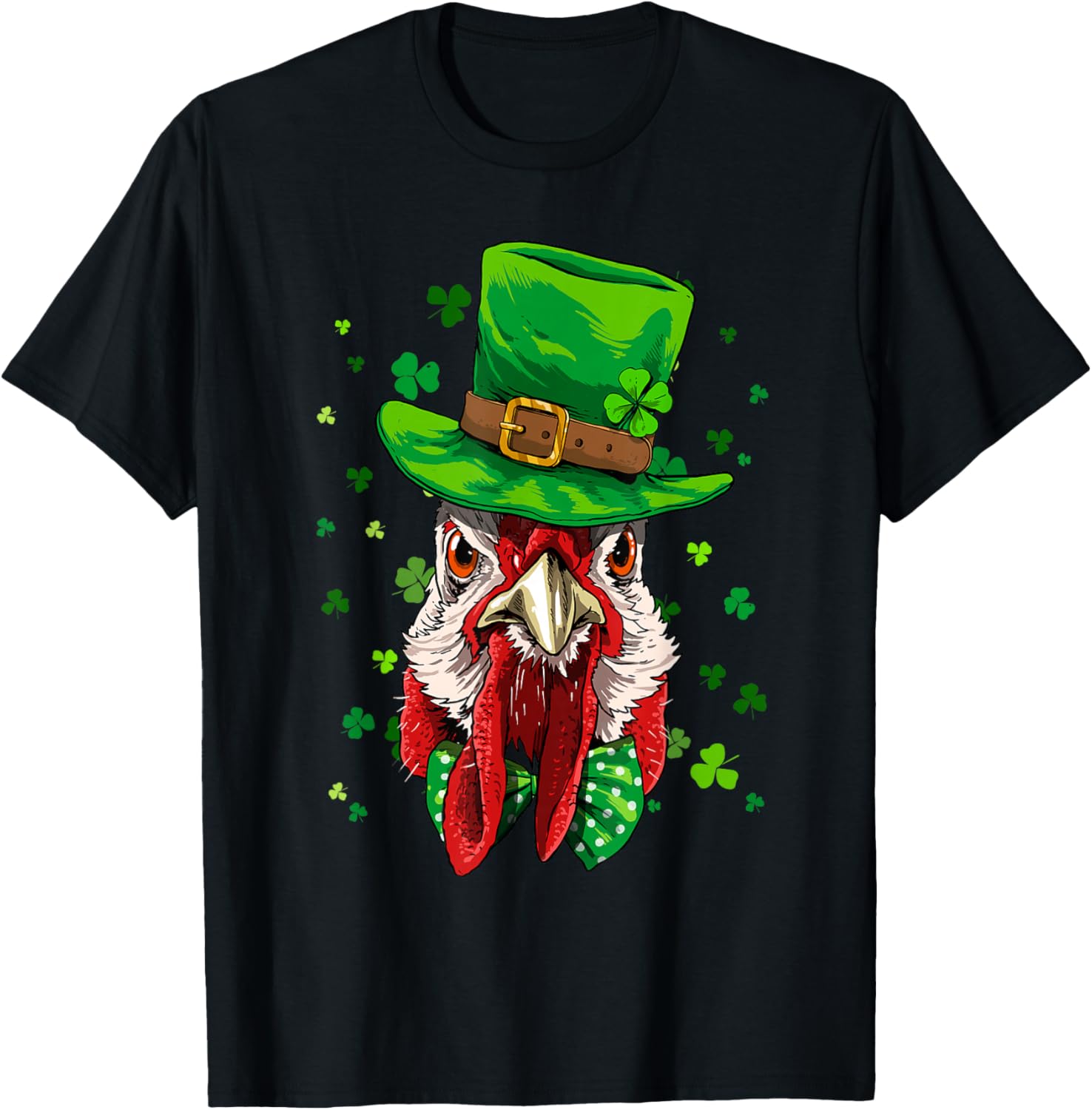 

Rooster Leprechaun St Patricks Day Graphic Tee Shirt Men Casual Shamrock Print 4XL