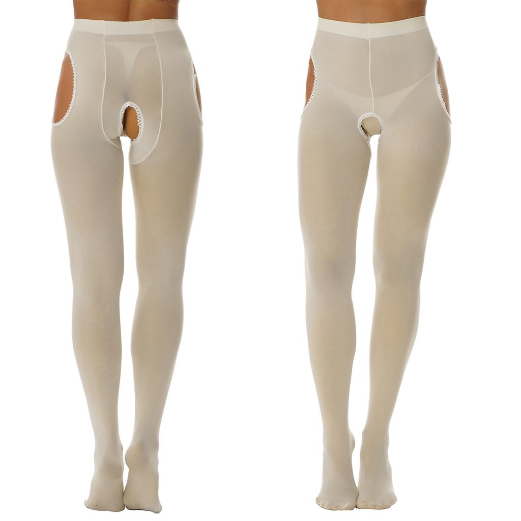 Women's High Waist Control Top Tights Pantyhose Silky Stockings