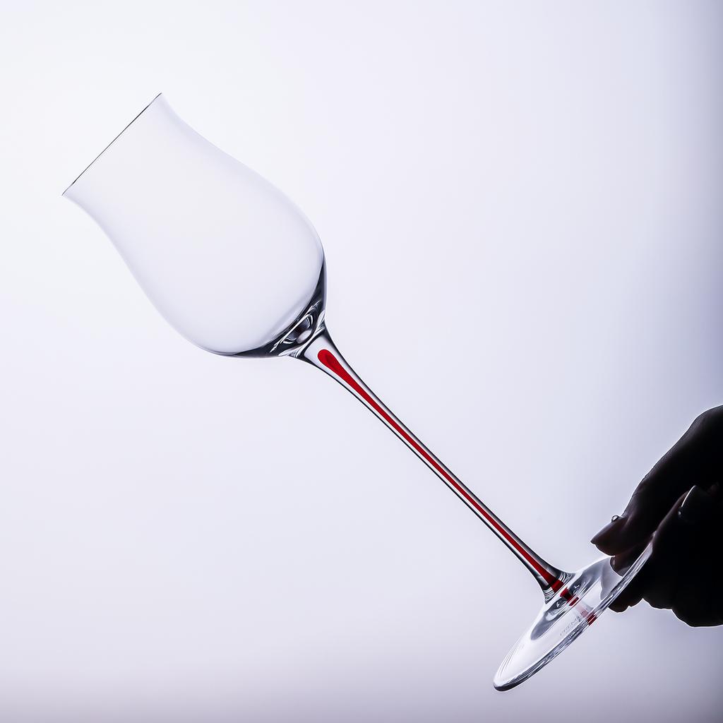 Handmade Crystal Glass Whiskey Smell Tasting Glass Tasting Glass Sweet Wine Glass Red Rod Flared Wine Glass