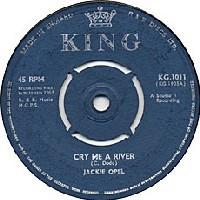 

7inch Record JACKIE OPEL Cry Me A River KG1011 KING 1965 UK Reggae Ska Dub Used