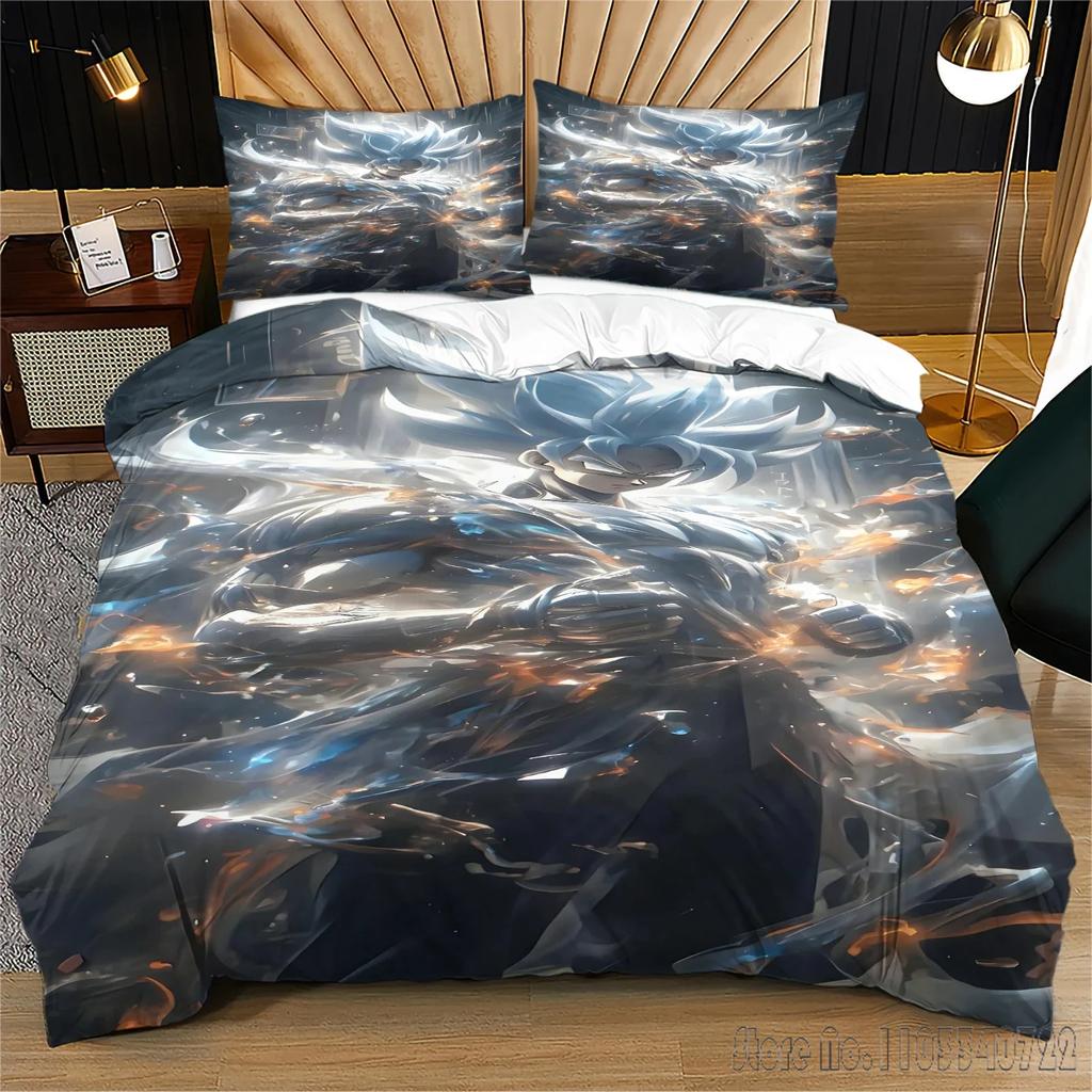 Anime Popular Dragon Ball Goku Child Bedding Set Baby Duvet Cover Sets Bedclothes Twin Single King Kids Adult Gift