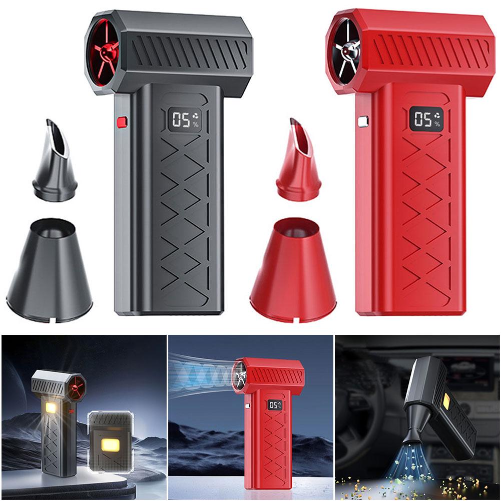 Dust Blower with LED Display Dust Cleaner 6 Speeds Powerful Air Blower Turbo Fan for Car Computer Home Office Dust Cleaning
