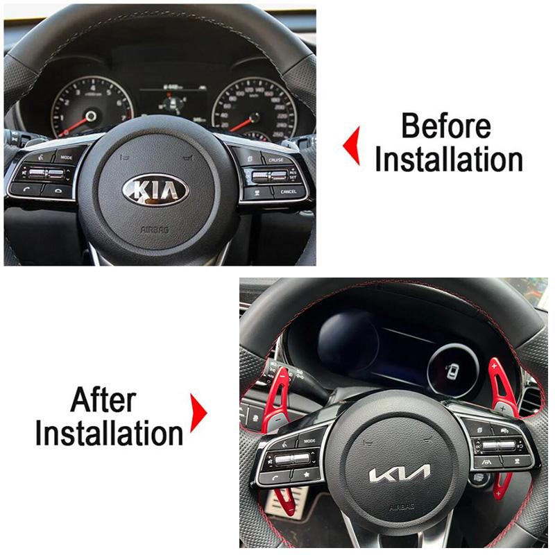 Shift Paddles For Kia Sorento 4 UM MQ4 GT-Line X-LINE Plug-In Hybrid 2016-2024 Car Steering Wheel Extension Shifter Sticker