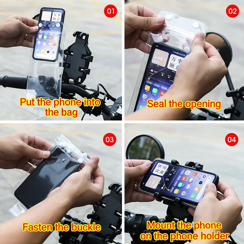 Universelle Transparente Regenfeste Handytasche Wasserdichte Touchscreen-Schutzhülle Wiederaufladbar