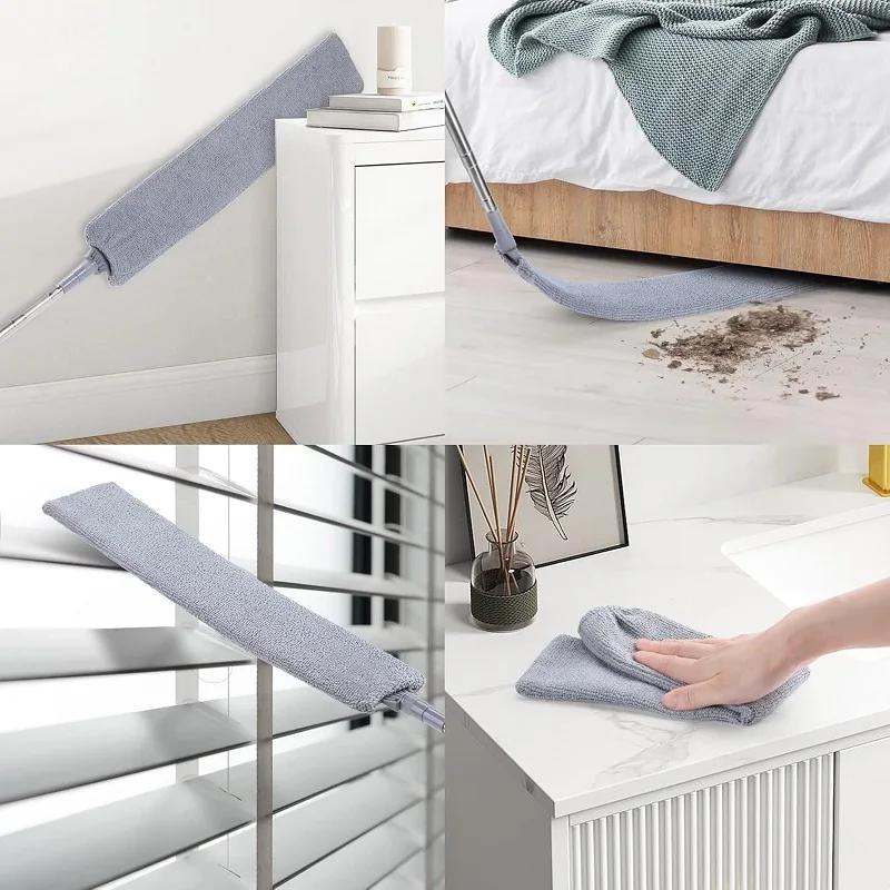 Extendable Microfiber Duster with Stainless Steel Long Pole Telescopic Gap Cleaning Brush for Ceiling Fan