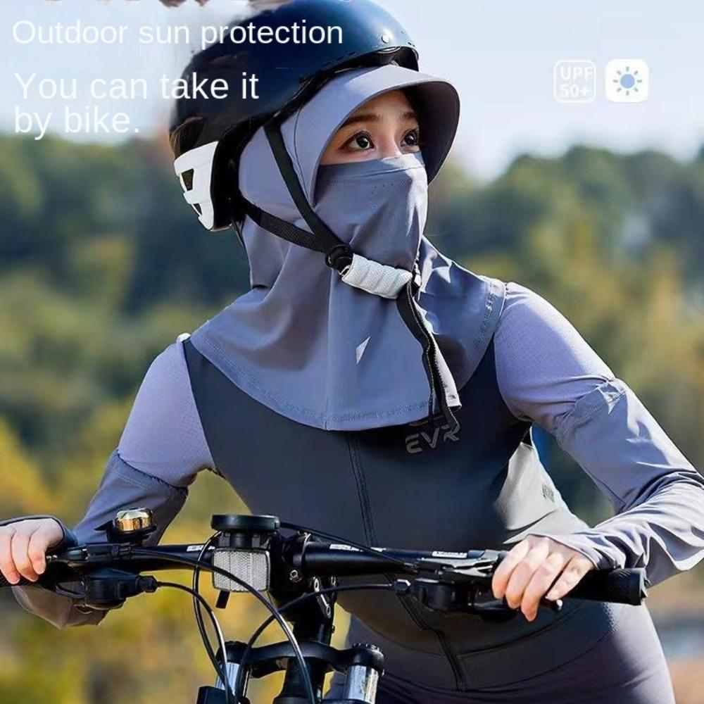 Eisseide Schirmmütze mit Schal Sonnenschutzhut Neue Überzieh-Mütze Unisex