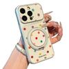Full screen color polka dot rotating bracket is suitable for Apple iPhone16/17 mobile phone case 15 large windows 14/13 sets