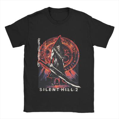 Men's SILENT HILL  Pyramid Head T-Shirts  100% Cotton Clothes Beach Street Style Short Sleeve T Shirt O Neck Tshirt Plus Size