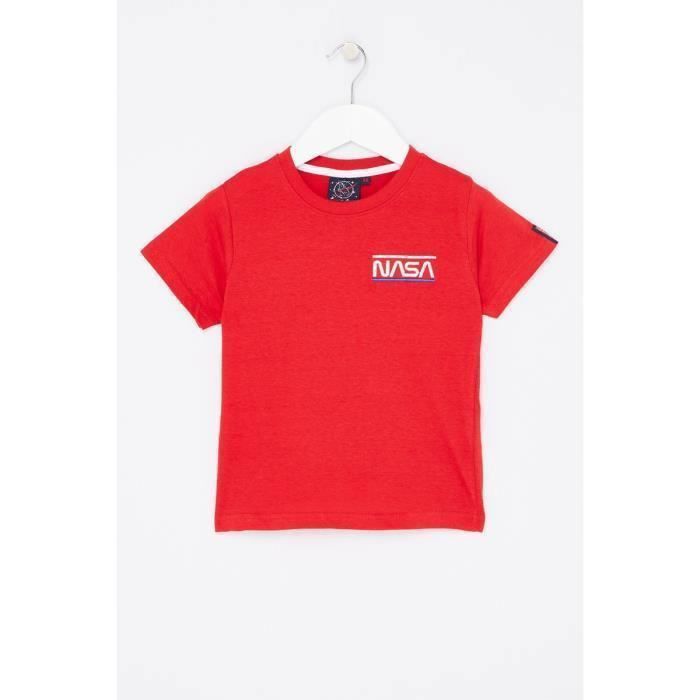 T-shirt - Nasa - GNS80705 K S3-6A - Rouge - Coton - Manches courtes