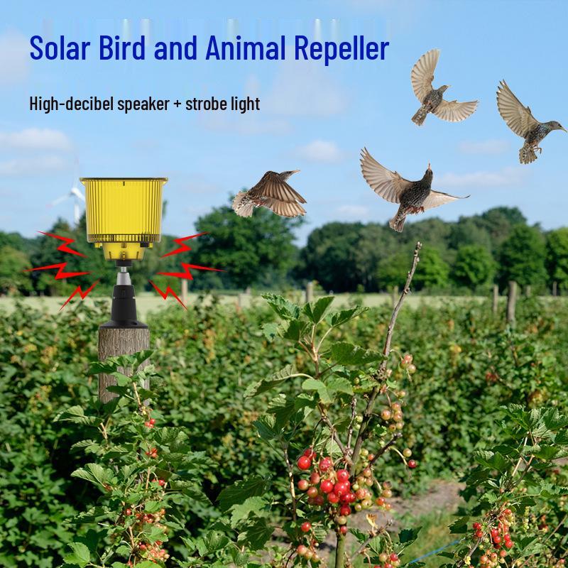 Solar Animal Repellent: Light, Sound, and Timer Alarm for Protecting Rice Fields and Orchards