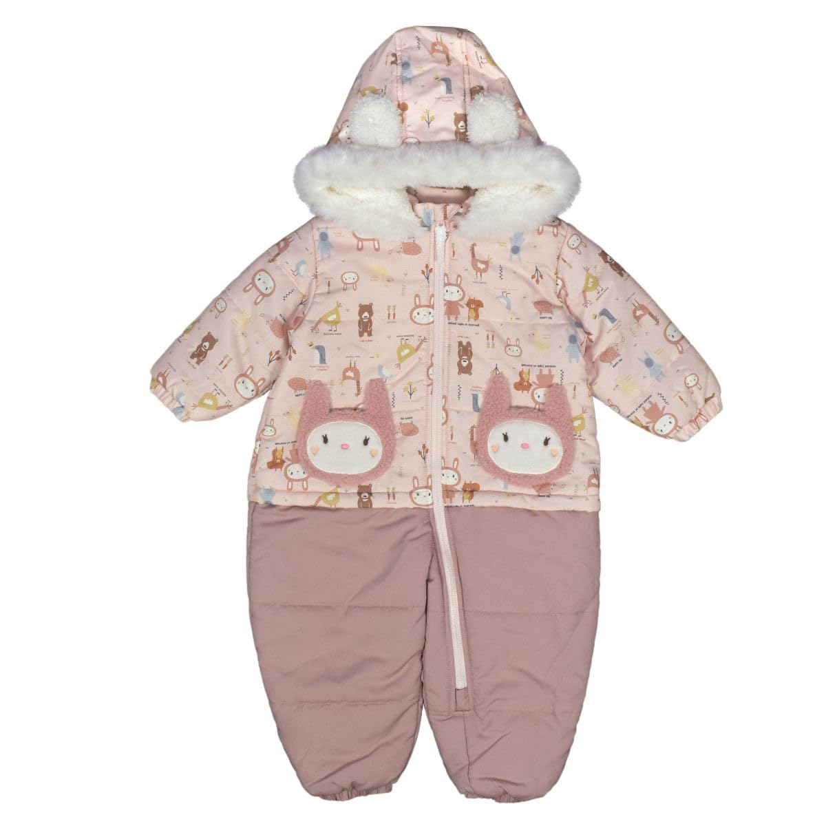 

Jumpsuit Baby Kids Girls Water Repellent Bunny Ears 90 Pink