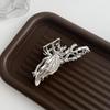 Silver Metal Geometric Shark Hair Clip for Thick Hair