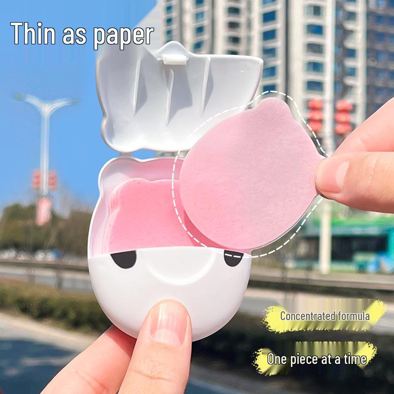 Feuilles de savon jetables parfumées avec logo personnalisable: 50 Feuilles Lavage des Mains Portables