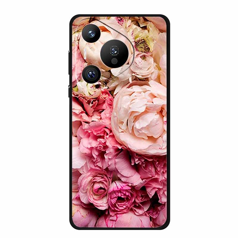 For Huawei Pura 70 Pro Case Pura70 Pro Plus Coque Black Silicone Soft Back Cover For Huawei Pura 70 Ultra Phone Case Funda Shell