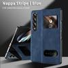 Premium Nappa Texture Flip Case With Stand Galaxy Z Fold 8 7 6 5 4 3 2 - Matte PU Leather Cover Anti-Fingerprint