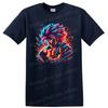 Goku Super Saiyan Blue T Shirt Neon Anime Warrior Graphic Art Tee Gift Electric