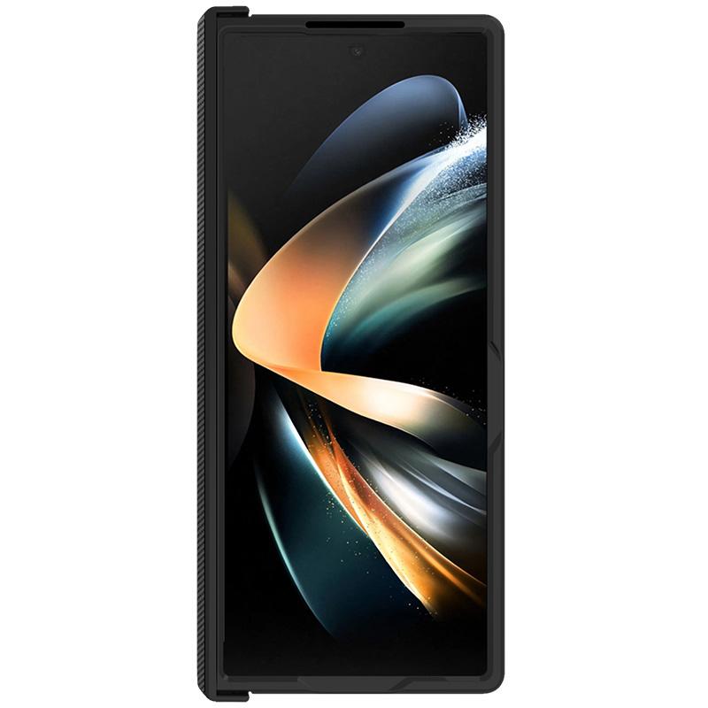 Husă IMK Seria Ruiyi pentru Samsung Galaxy Z Fold6 5G, Piele cu fibră de carbon + Acoperire PC