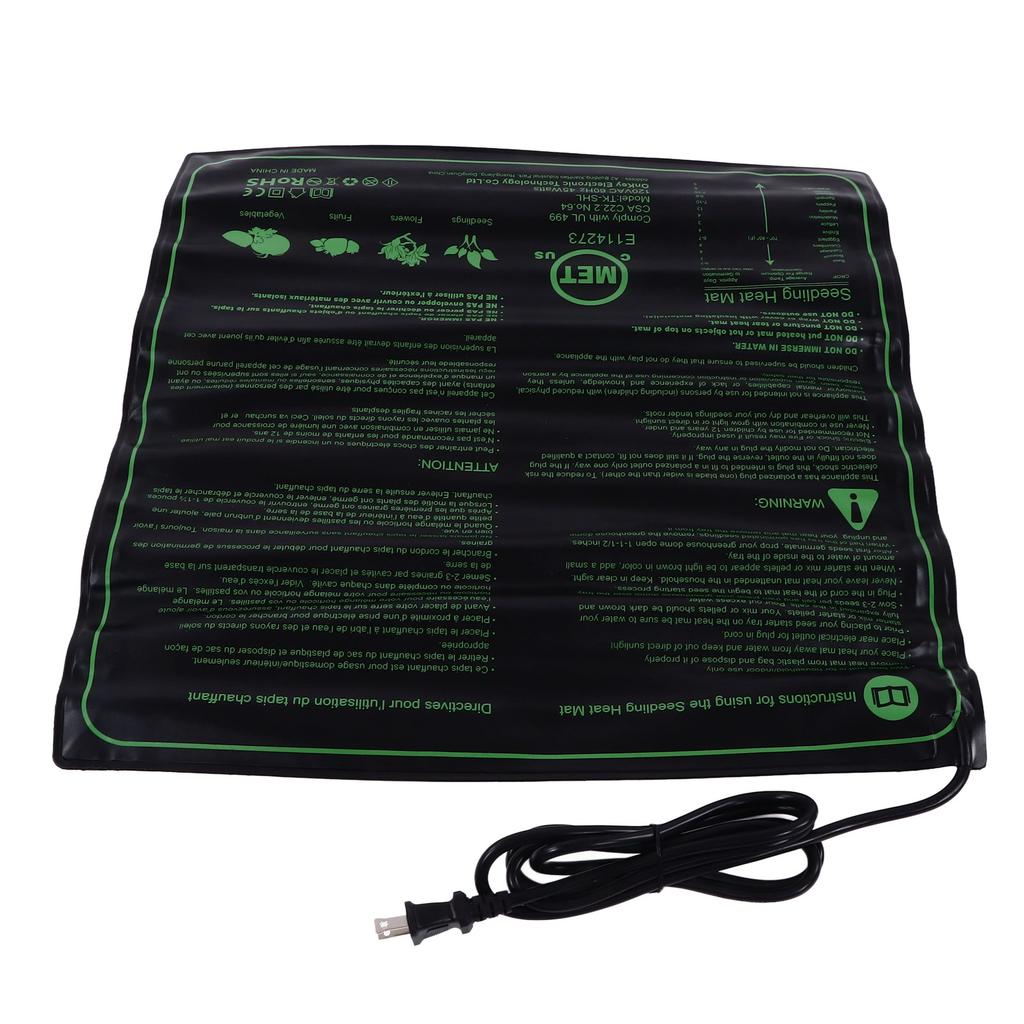 Plant Nursery Mat Silicone 20 X 20 Inch Waterproof Seedling Heat Mat for Pets Nursery