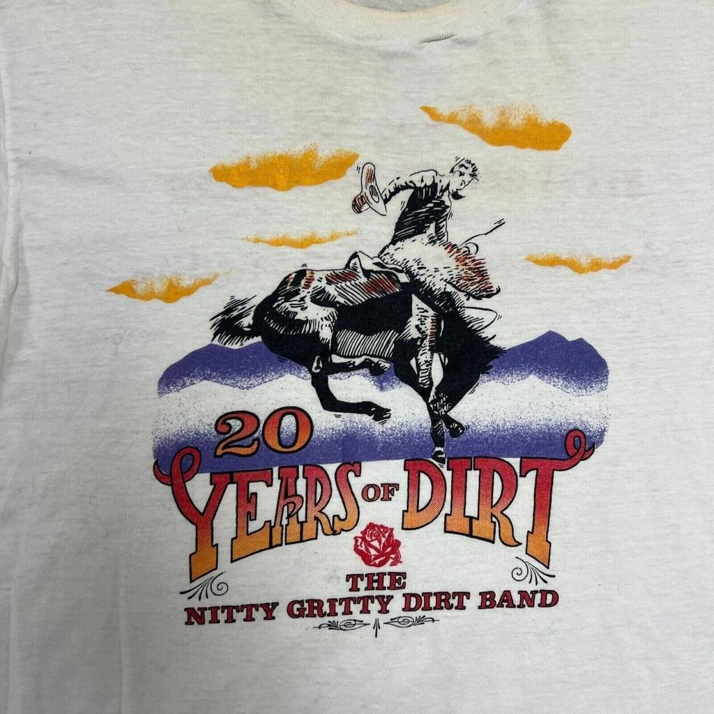 20 Anni Di Sporco Bianco Anni '80 Nitty Gritty Dirt Band Dalla S alla 4XL Maglietta BL1435
