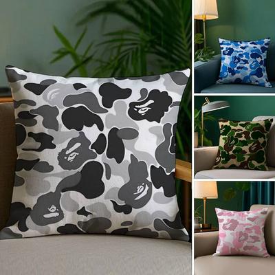 Luxury Camouflage Style Pillow Case Plush Fabric Soft Double Sided Print Sofa Cushion Cover Throw Pillow Covers