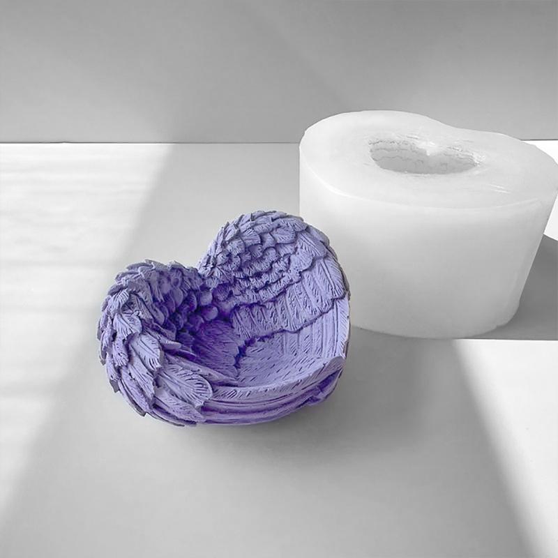 DIY Silicone Mold for Crafting Resin Mold for DIY Crafts Stunning Resin Heart Angel Wing Shaped Decoration Making Mould
