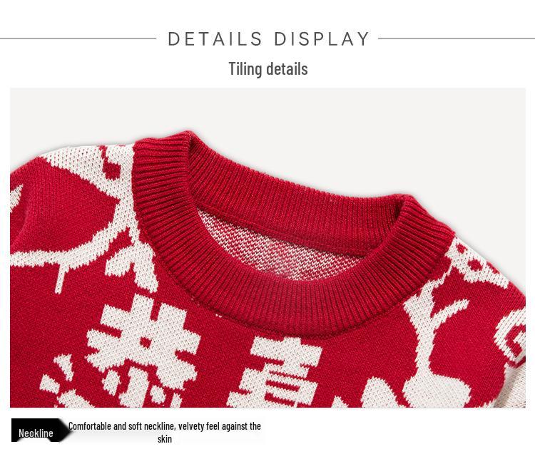2026 Festive Red Family Matching Sweaters for Chinese New Year - Trendy Outfits for a Family of Three or Four