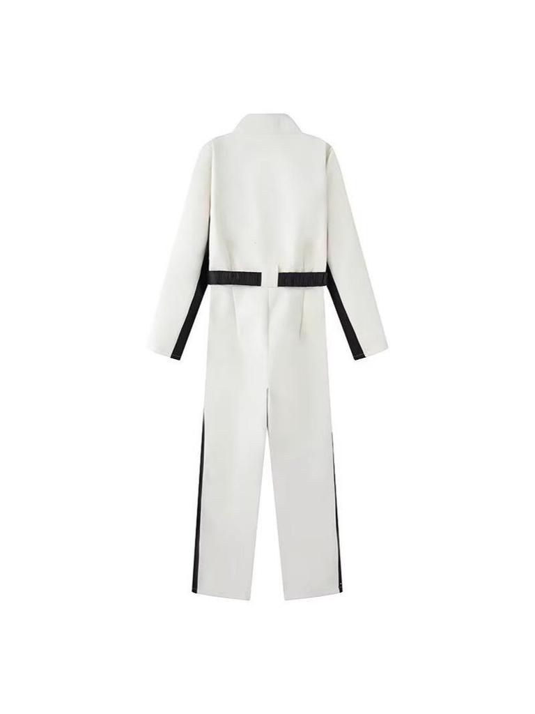 Ski-Serie Modischer Taillenbetonender Jumpsuit Baumwolljacke