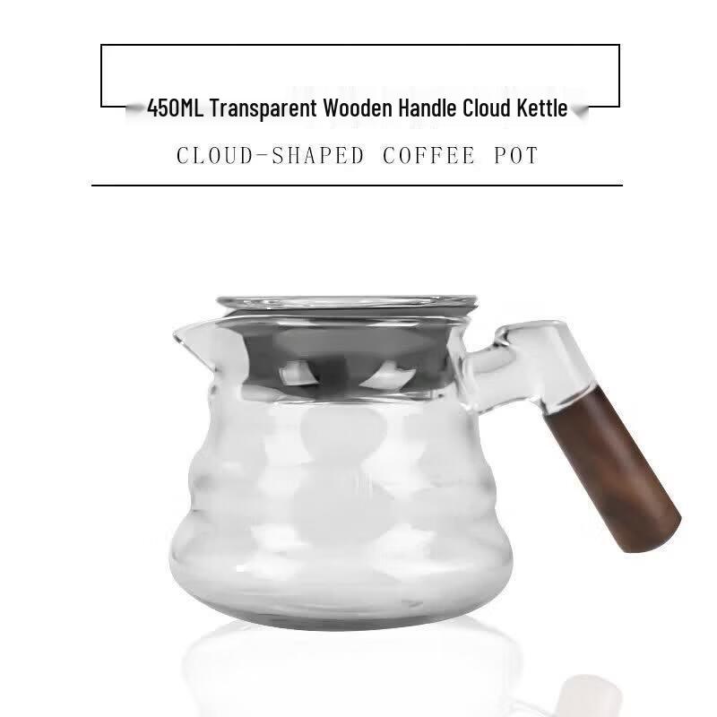 Cloud Design Glass Pour-Over Coffee Sharing Pot