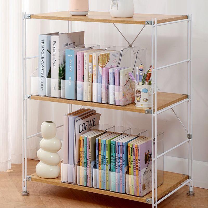 Transparent Desktop Bookstand File Storage Box Magic Tool Desk Office Student Book Organization and Storage Rack