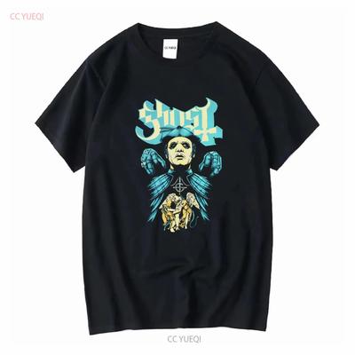 Nowa koszulka zespołu Ghost BC Rozmiar Mały Dorosły A Pale Tour Named Death 2018 NA vintage Wypłukana męska Unisex graficzny streetwear Miękki