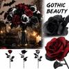 Artificial Roses for Halloween Decor - Indoor Window Centerpiece, Party Floral Arrangement