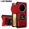 KEYSION Custodia Magnetica per Telefono per VIVO X200 Pro 5G Protezione Fotocamera a Scorrimento Supporto Verticale Anello a 360° Cover Antiurto per VIVO X200