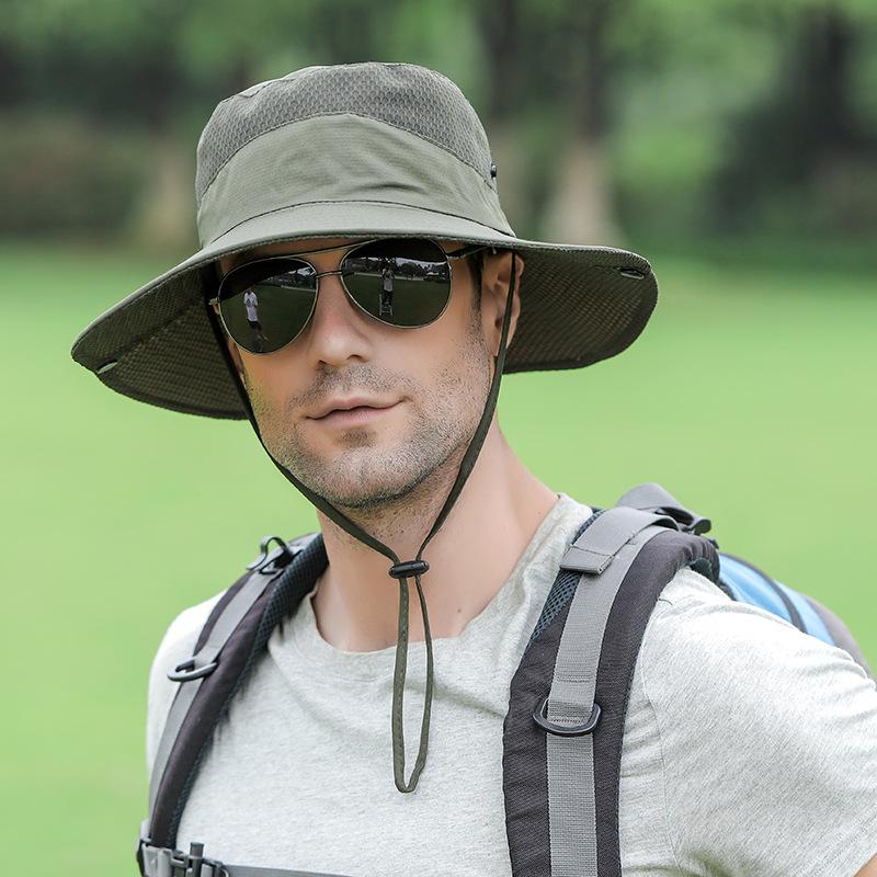 Outdoor Breathable Mesh Hiking Fishing Hats For Women Men Summer UV Protection Sun Hats Fisherman Caps Male Bucket Hat