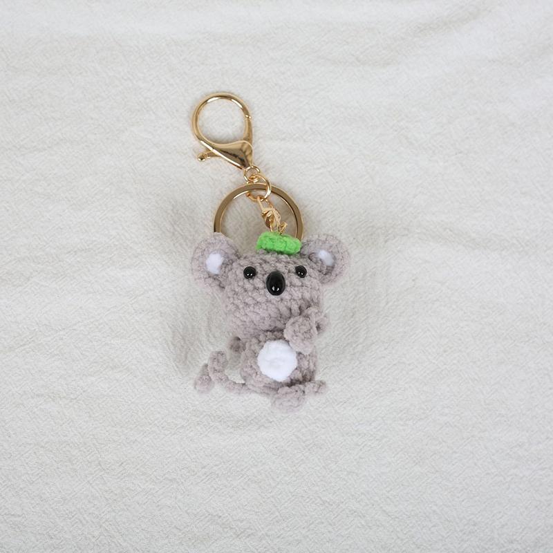 Mini Animal Doll Series Crochet Keychain Knitted Small Rabbit Doll Keyrings Mini Puppy Cute Keychain Custom Accessory