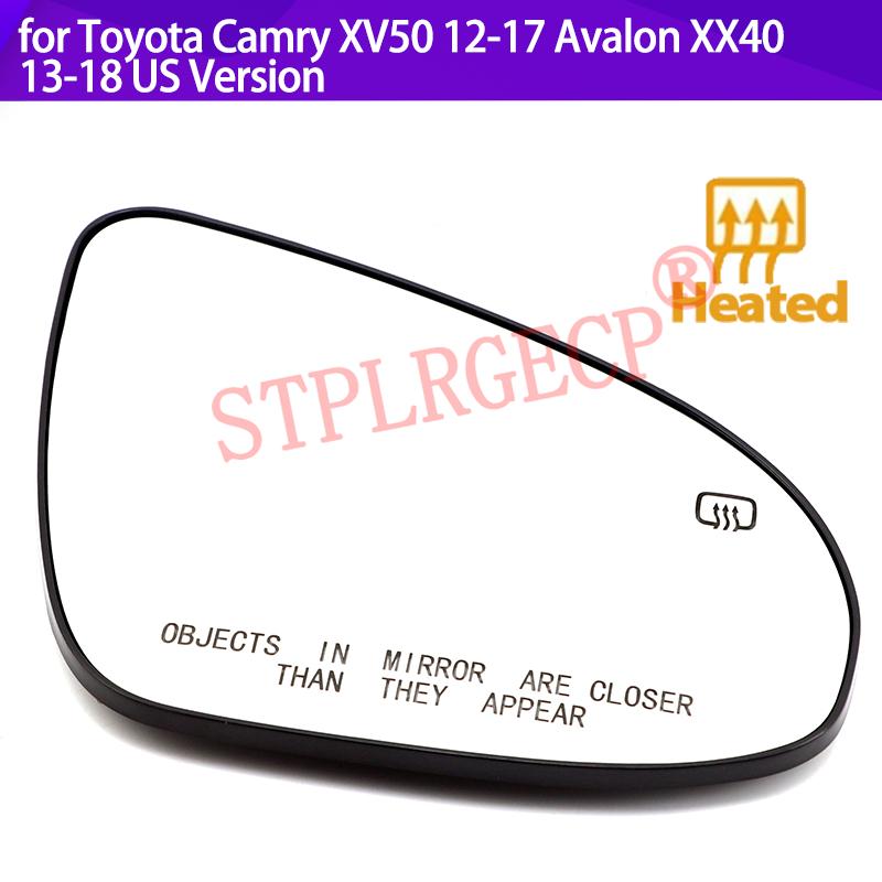 Stplrgecp Passenger Side Right Door Side Heated Wing Mirror Glass Lens for Toyota Camry XV50 12-17 Avalon XX40 13-18 US Version