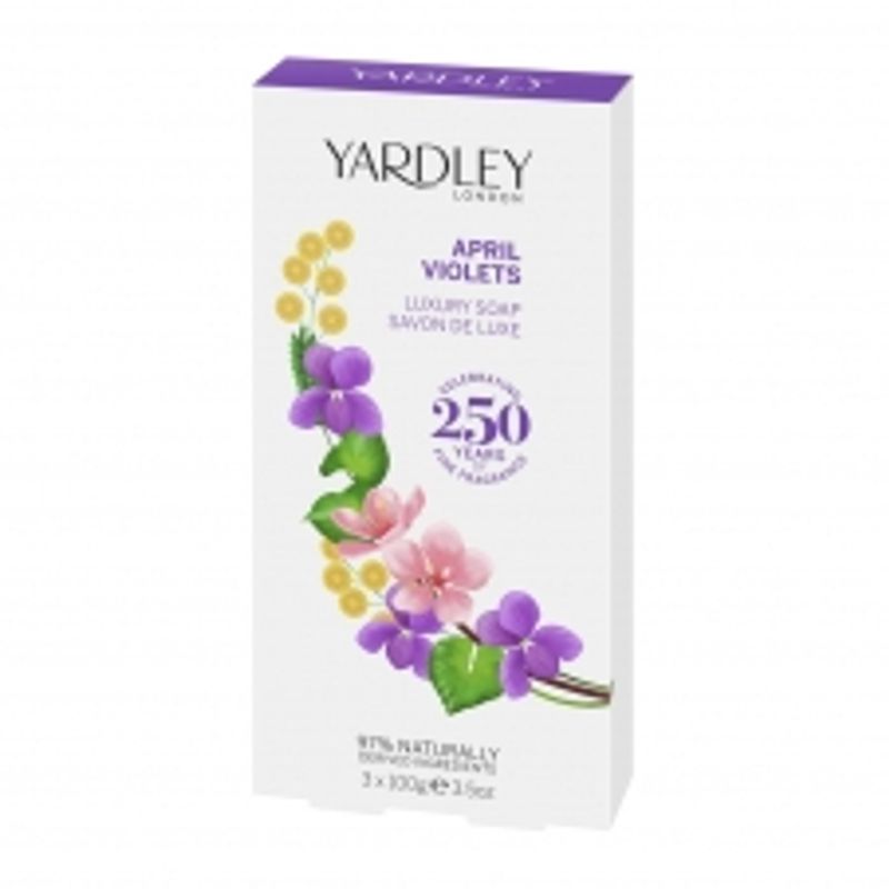 Yardley London April Violet Luxury Soap 100g x 3 (Bundled Product)
