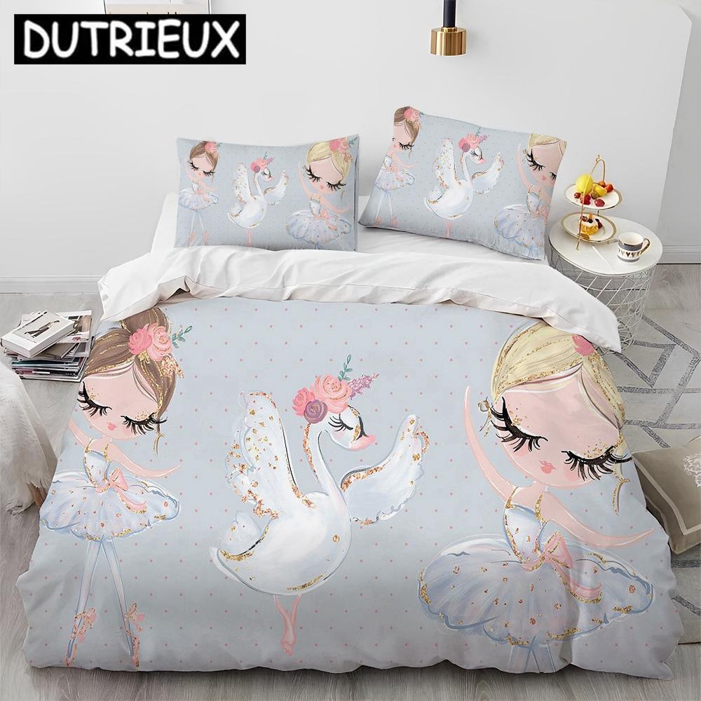 Comforter Charming Queen Size Cartoon Bedding Set - Ballet Girl Ballerina Theme Comforter & S Included