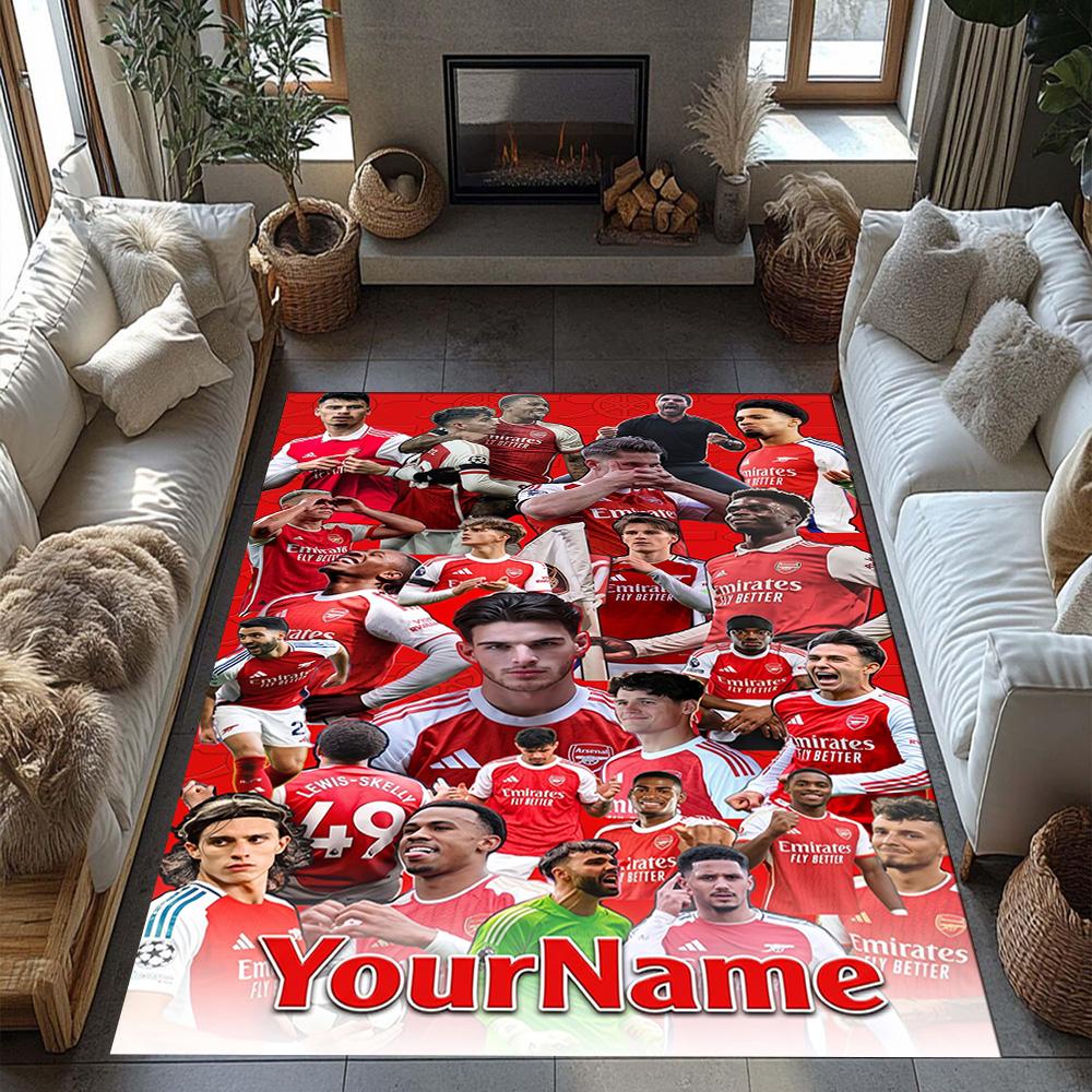 Arsenal Customized Name Carpet Perfect for Bedrooms Foyer Outdoor Living Rooms Anti-slip Rug Office home decor
