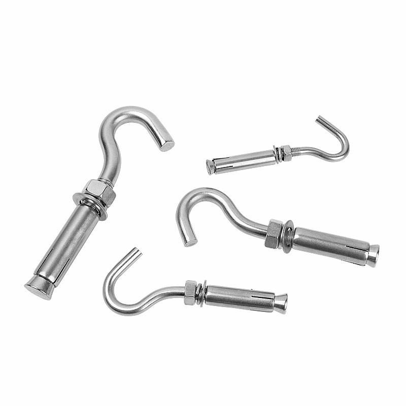 Stainless Steel Expansion Hook and Bolt Set (M6, M8, M10, M12)