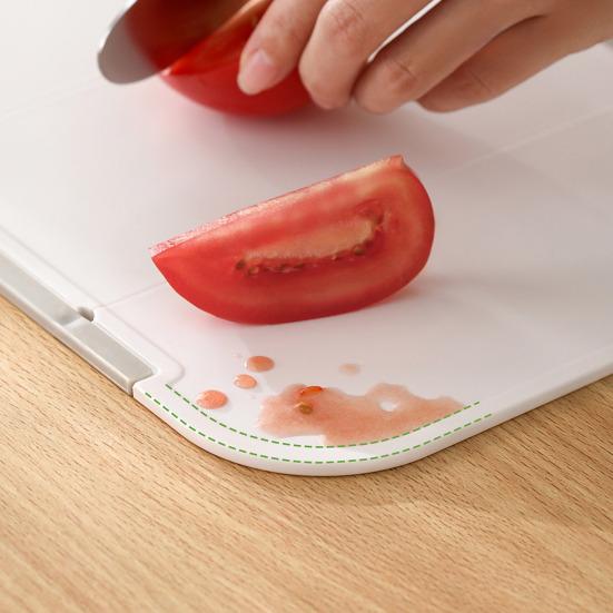 Foldable Cutting Board, Portable Chopping Board with Garlic Grinder, Double Sided Non Slip Kitchen Board for Camping Travel