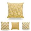Premium Quality Mustard Yellow Geometric Cushion Cover For Seasonal Charm