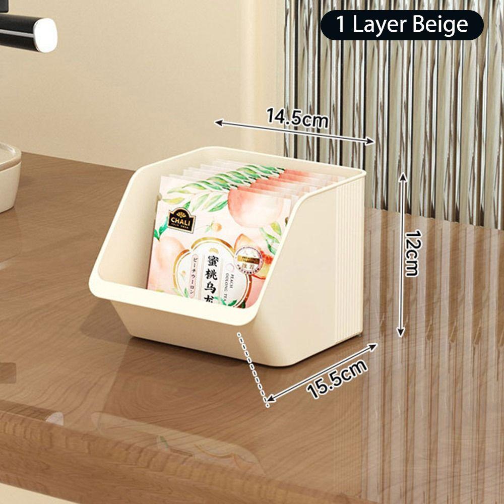 

1 шт. настольный органайзер для капсульных кофейных принадлежностей, настенный ящик для хранения закусок 1 Layer Beige