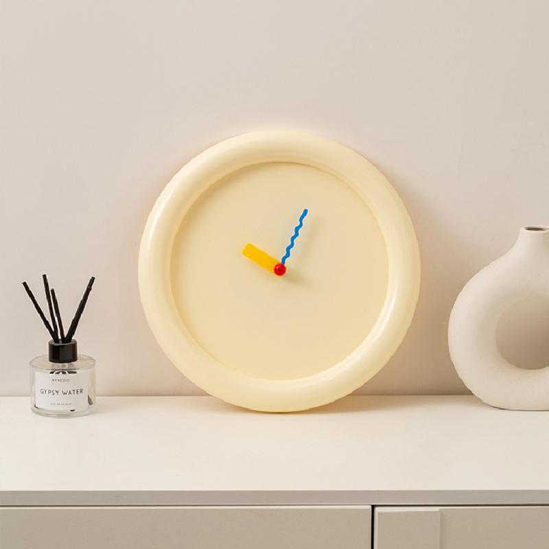 30CM Round Clock Home Wall Table Decoration Desktop Mute Wall Clock Can Be Vertical Clock Living Room Decoration Accessories