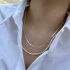 Bebello [Bs-399] 925 Silver Snake Layered Necklace