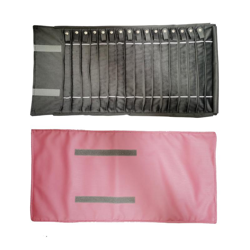 

High quality Velvet Or PU Leather Jewelry Necklace Storage Bag Convenient Jewelry Storage Roll Bag For Traveling Or Exhibiting
