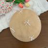 Cute And Sweet Korean Style Beret Hat For Women With Bow And Embroidery For Spring